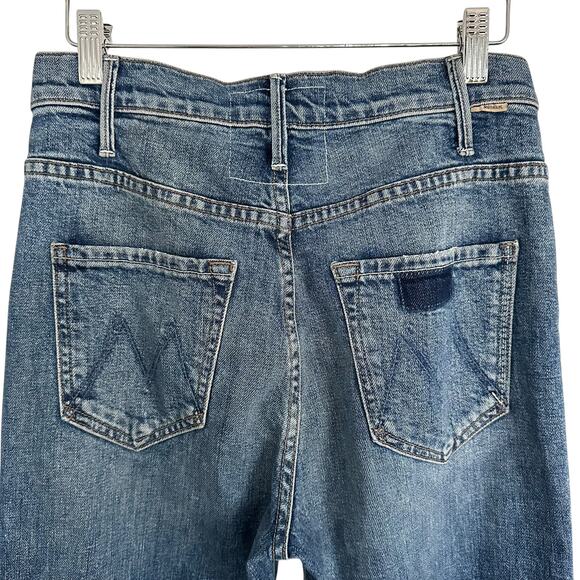 Mother The Hustler Sidewinder Jeans 27 Cowboys Don’t Cry Flare High Rise - Picture 9 of 14